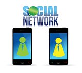 social media mobile phone concept