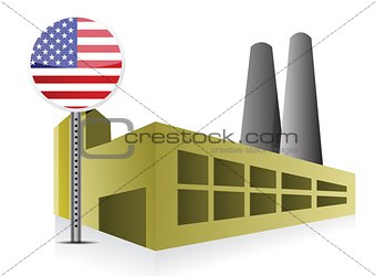 American US Industrial building factory and power