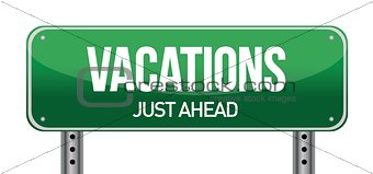 Vacation road sign