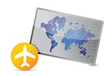 airplane and world map board