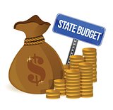 money Bag with state budget