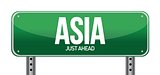 asia traffic road sign