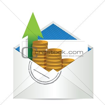envelope with coins