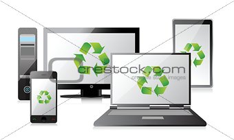 recycle Computer, Laptop Tablet and Phone, router