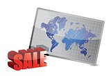 Sale and world map