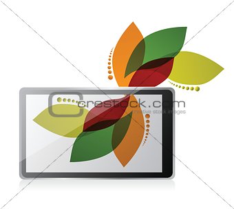 floral design tablet design