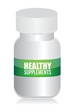 healthy medical supplement pills jar