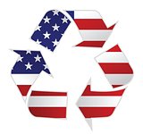 USA recycle illustration