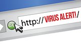 Virus Alert Sign browser