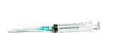 Medical syringe white isolated 