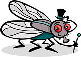 housefly insect cartoon illustration
