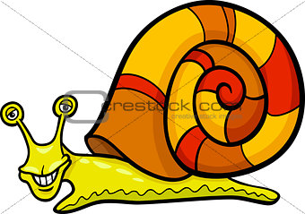 snail mollusk cartoon illustration