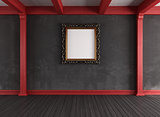 Red and black vintage  empty room