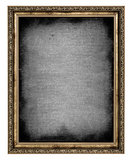 golden frame with empty canvas