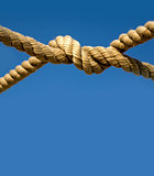 Old  rope against  sky