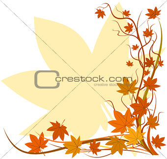 Fall background, autumn leaf