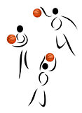 Vector basketball symbol