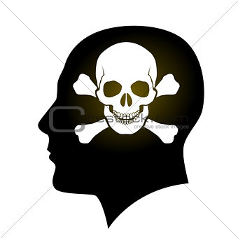 Skull and Crossbones in head