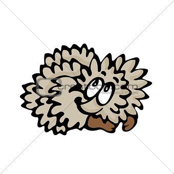 Funny cartoon hedgehog