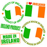Product of Ireland stamps