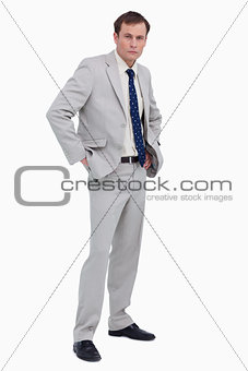 Businessman with hands in his pockets