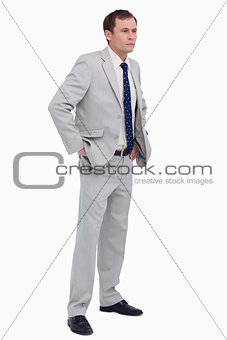 Businessman with his hands in his pockets