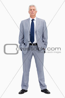 Portrait of a white haired businessman 