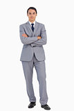 Businessman standing with folded arms