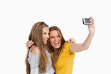 Two students taking a picture of themselves