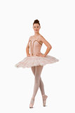 Ballerina standing on her tiptoes