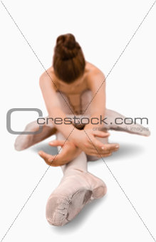 Ballerina doing stretches