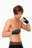 Martial arts fighter ready to fight
