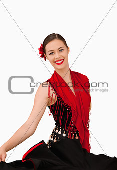 Smiling female dancer