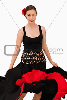 Woman in beautiful dress