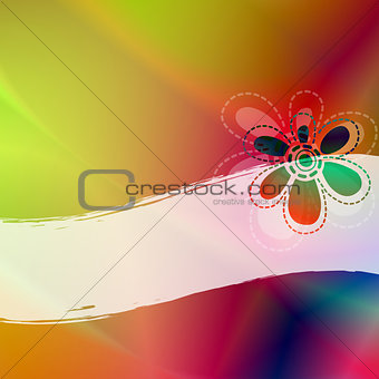 Colorful floral frame
