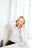 Office Girl Talking on Phone