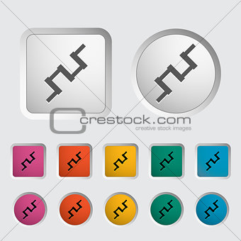 Crankshaft single icon. Vector illustration.
