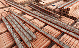 Construction site - building ceramic blocks ceiling