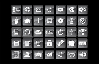 technology and web vector icon set