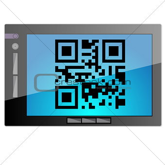 Tablet with QR code