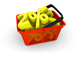 Shopping basket full of discounts