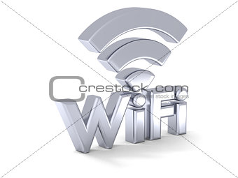 Silver WiFi sign
