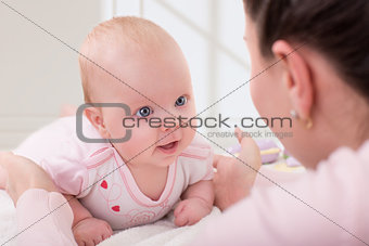 picture of happy baby with mother
