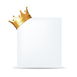 Golden Crown On Blank Card