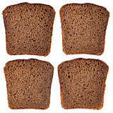 Black rye bread slice