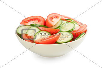 Tomato salad with cucumber