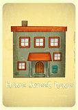 Cartoon Houses Postcard