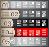 Infographic elements - set of paper tags,