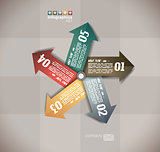 Infographics Design Template with 5 arrows 