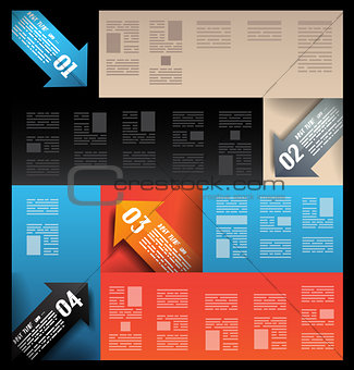 Infographic elements - set of paper arrows 